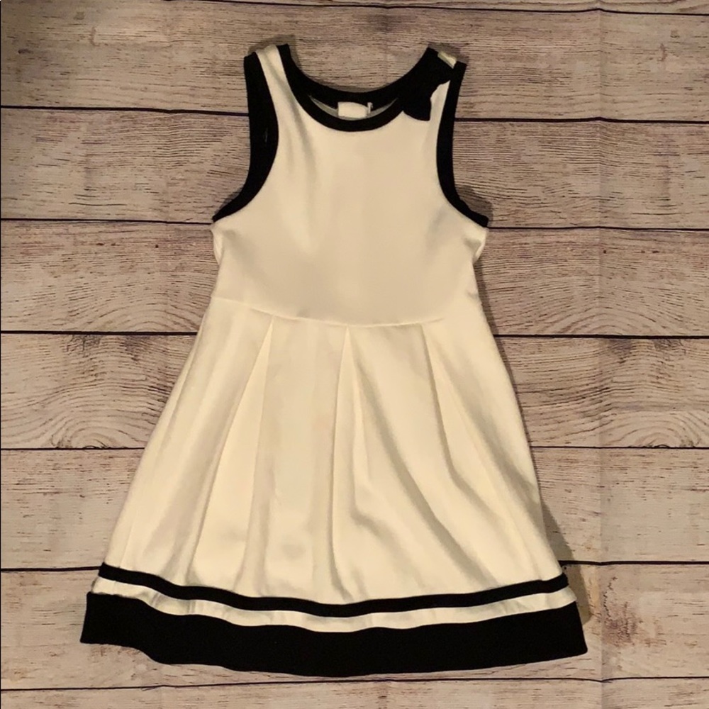 Girls Janie and Jack ivory and black dress